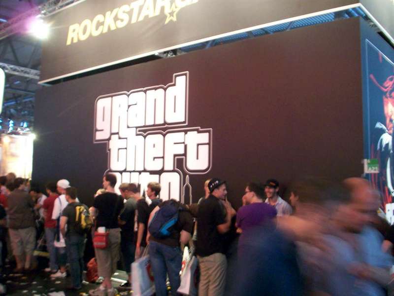 The queue for the GTA show
